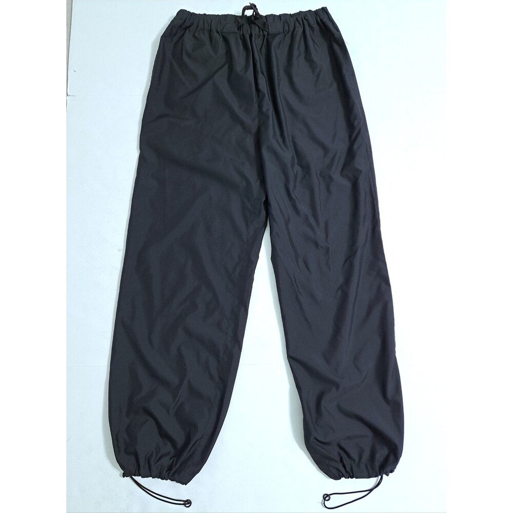 Vintage Gap Rain Pants Men’s Medium Black Pullover Belted Waterproof Windbreaker